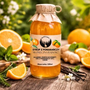 syrop z pomarańczy 330 ml naturalny syrop owocowy w szklanej butelce