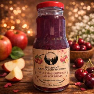 sok tłoczony jabłko wiśnia bliżej lasu