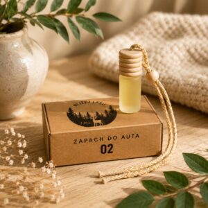 Zapach do auta 02 Kwiatowa Polana – naturalny odświeżacz powietrza Bliżej Lasu
