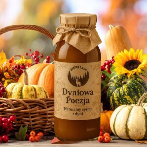 Naturalny syrop z dyni „Dyniowa Poezja” 330 ml – wegański dodatek do kawy i deserów