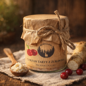 chrzan tarty z żurawiną 210 g dodatek do potraw wielkanocnych
