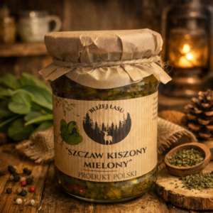 Szczaw kiszony mielony w słoiku – tradycyjny polski produkt Blizej Lasu