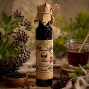 Syrop z czarnego bzu Bliżej Lasu w szklanej butelce 250 ml