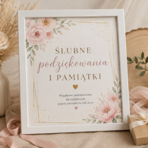 ŚLUBNE PODZIĘKOWANIA I PAMIĄTKI