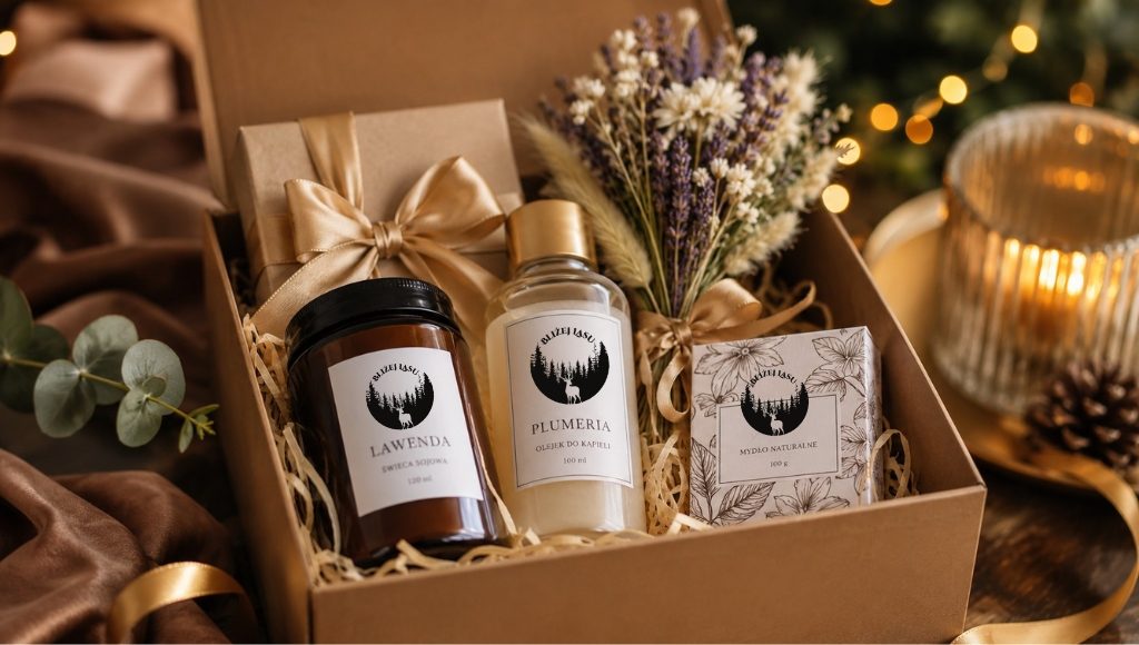 Zestawy prezentowe z naturalnymi produktami – eleganckie upominki Bliżej Lasu
